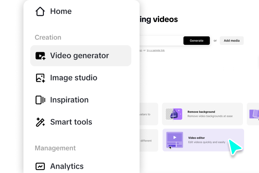 Upload gaming footage or choose a template